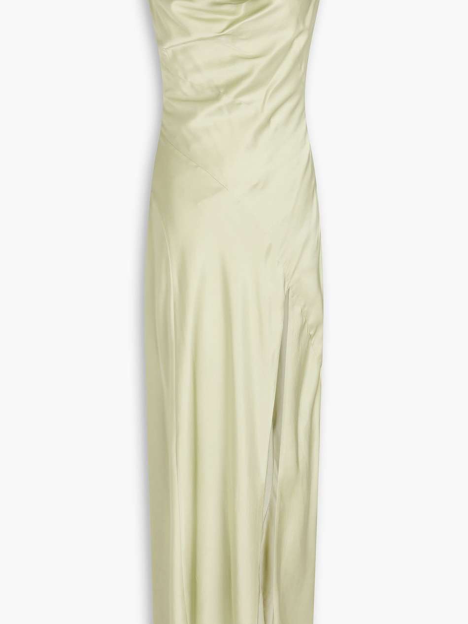 ariel draped silk-satin gown