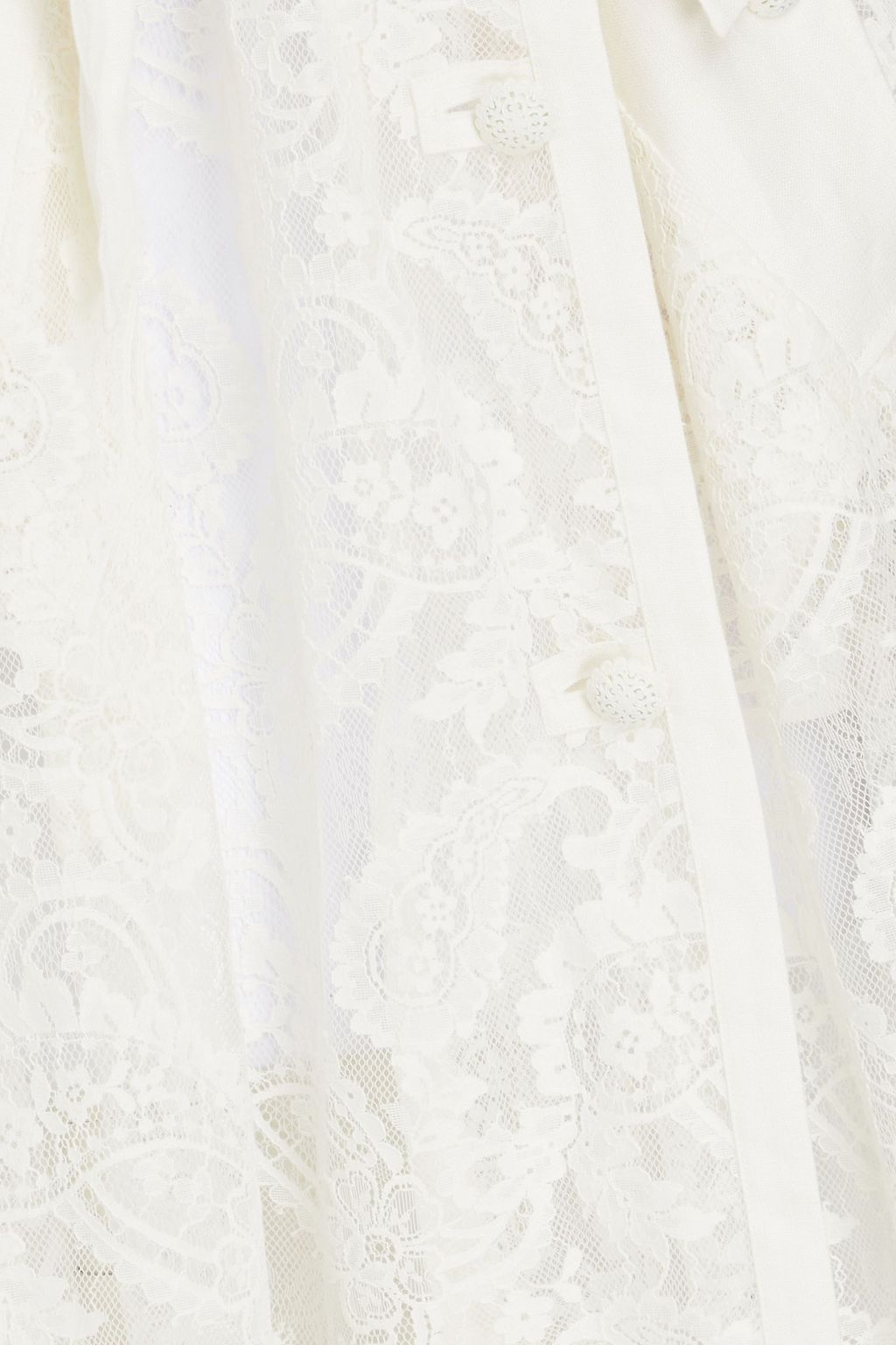 ZIMMERMANN Double-breasted cotton-blend corded lace trench coat