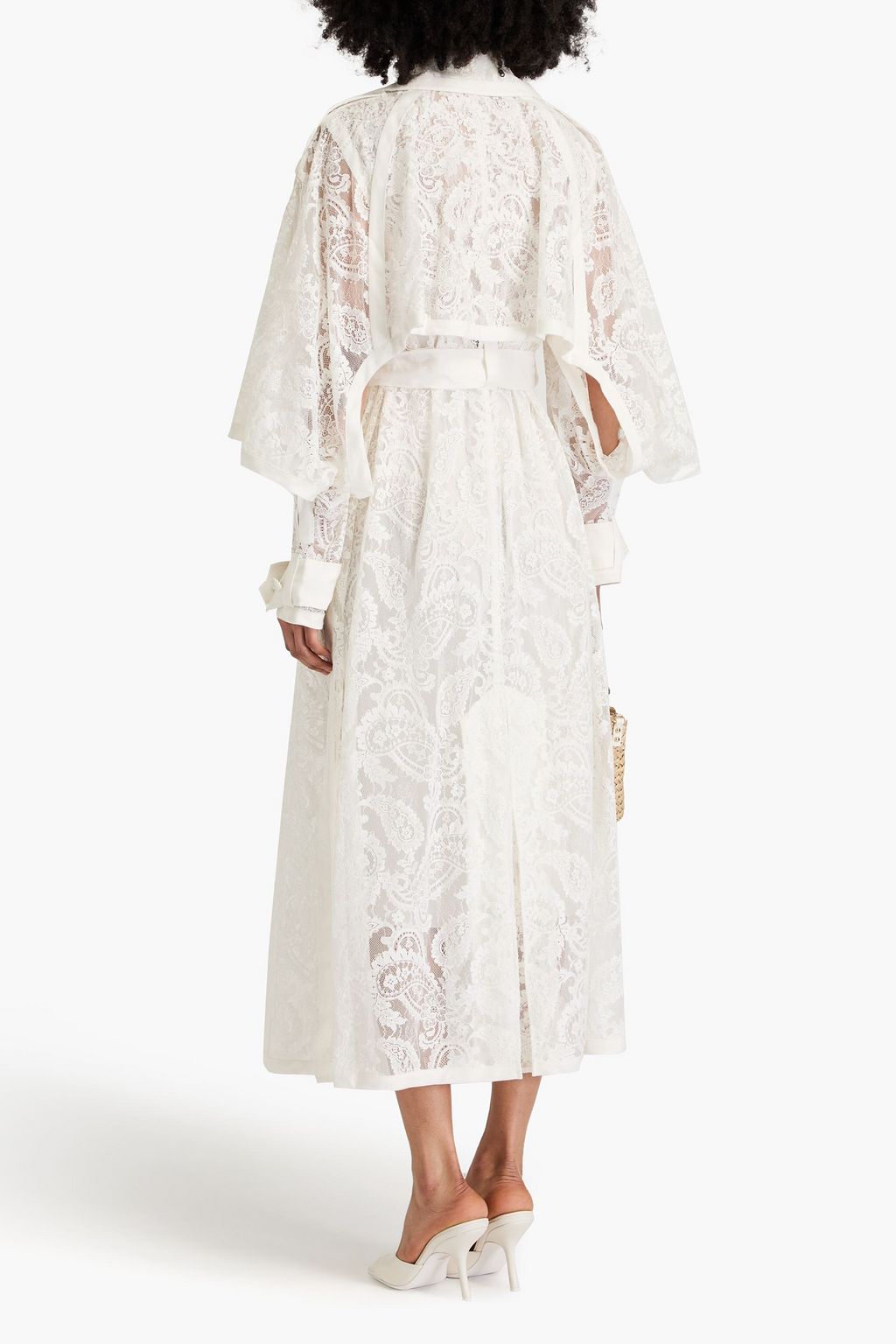 ZIMMERMANN Double-breasted cotton-blend corded lace trench coat