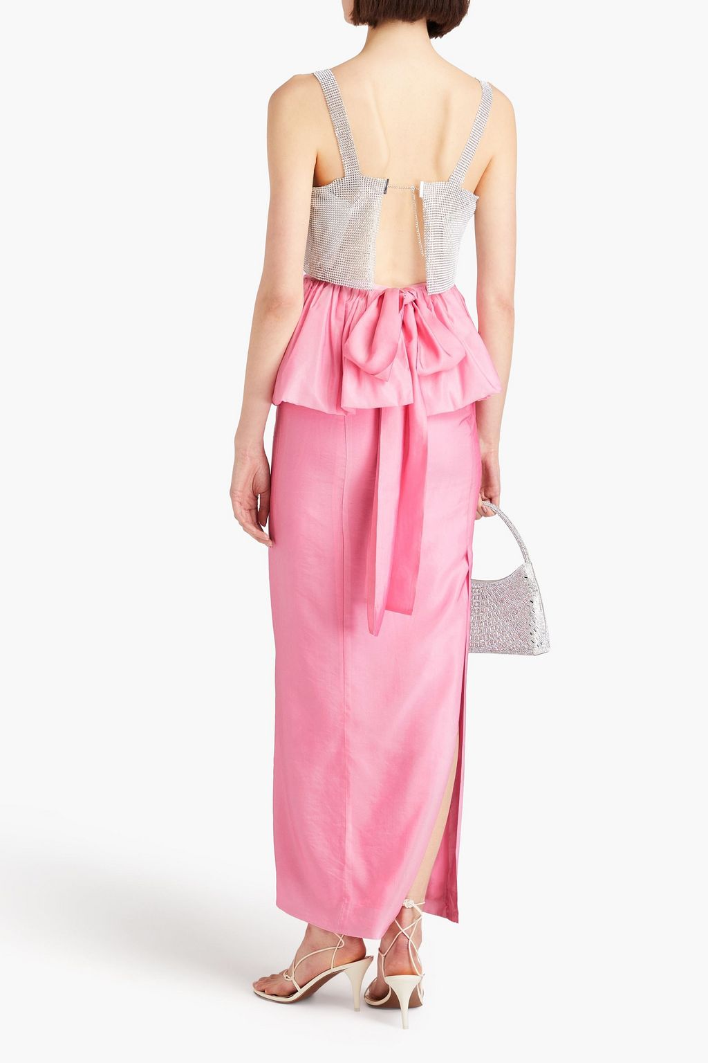 ROTATE BIRGER CHRISTENSEN Opili ruffled satin maxi skirt