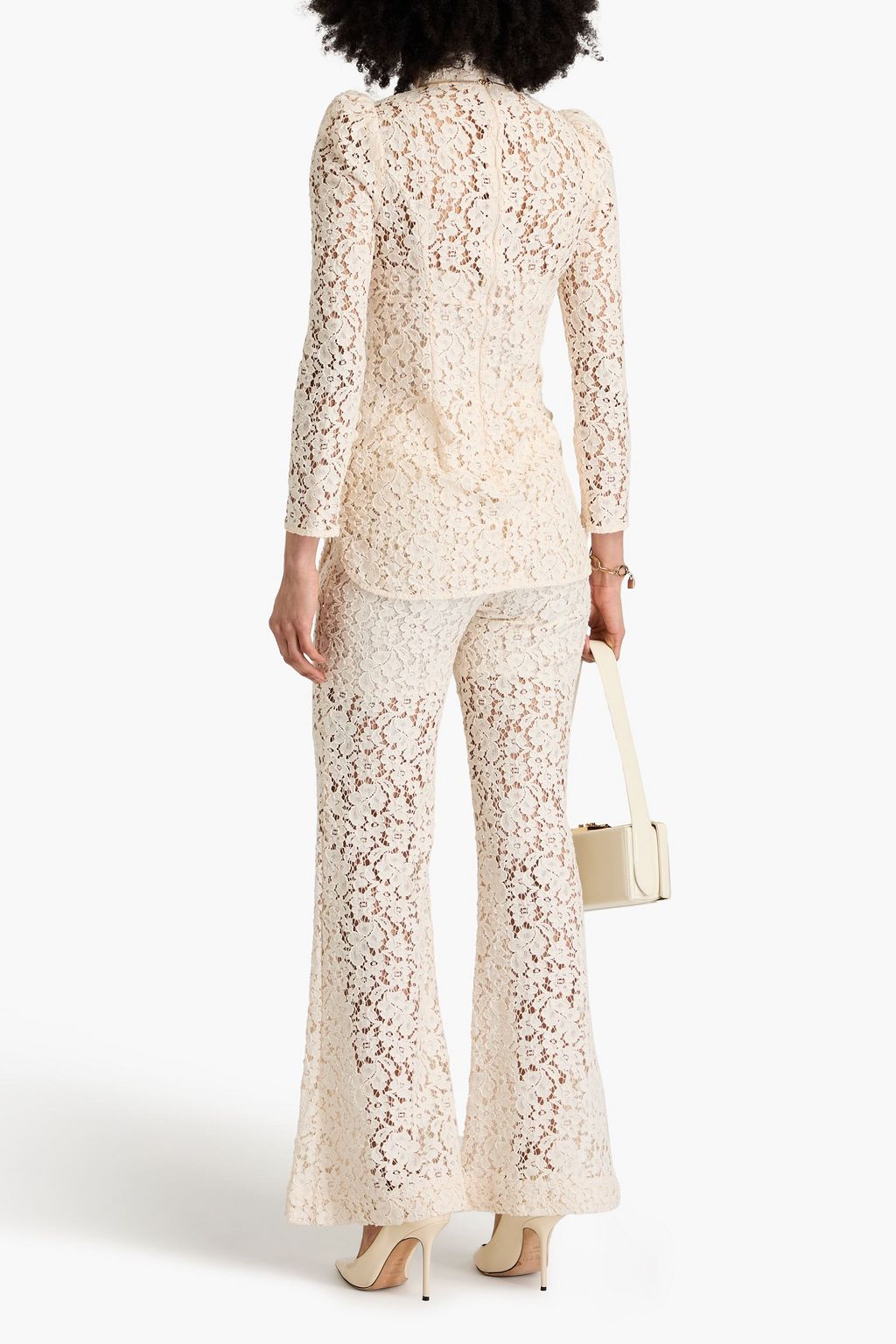 ZIMMERMANN Cotton-blend corded lace top
