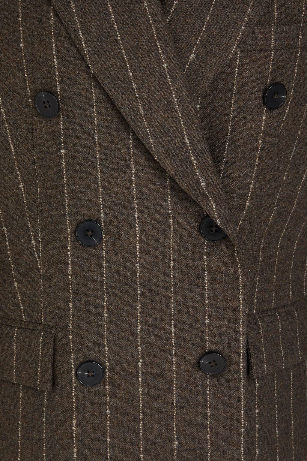 REMAIN BIRGER CHRISTENSEN Double-breasted pinstriped wool-blend tweed blazer
