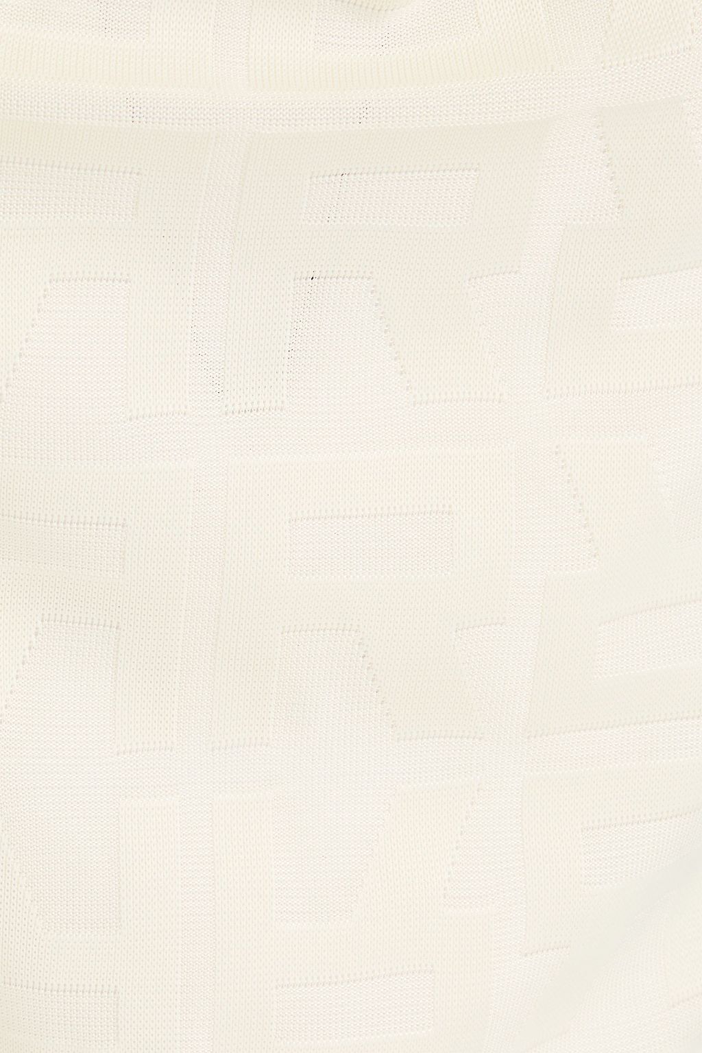 ROTATE BIRGER CHRISTENSEN 자카드 니트 크롭 탱크탑