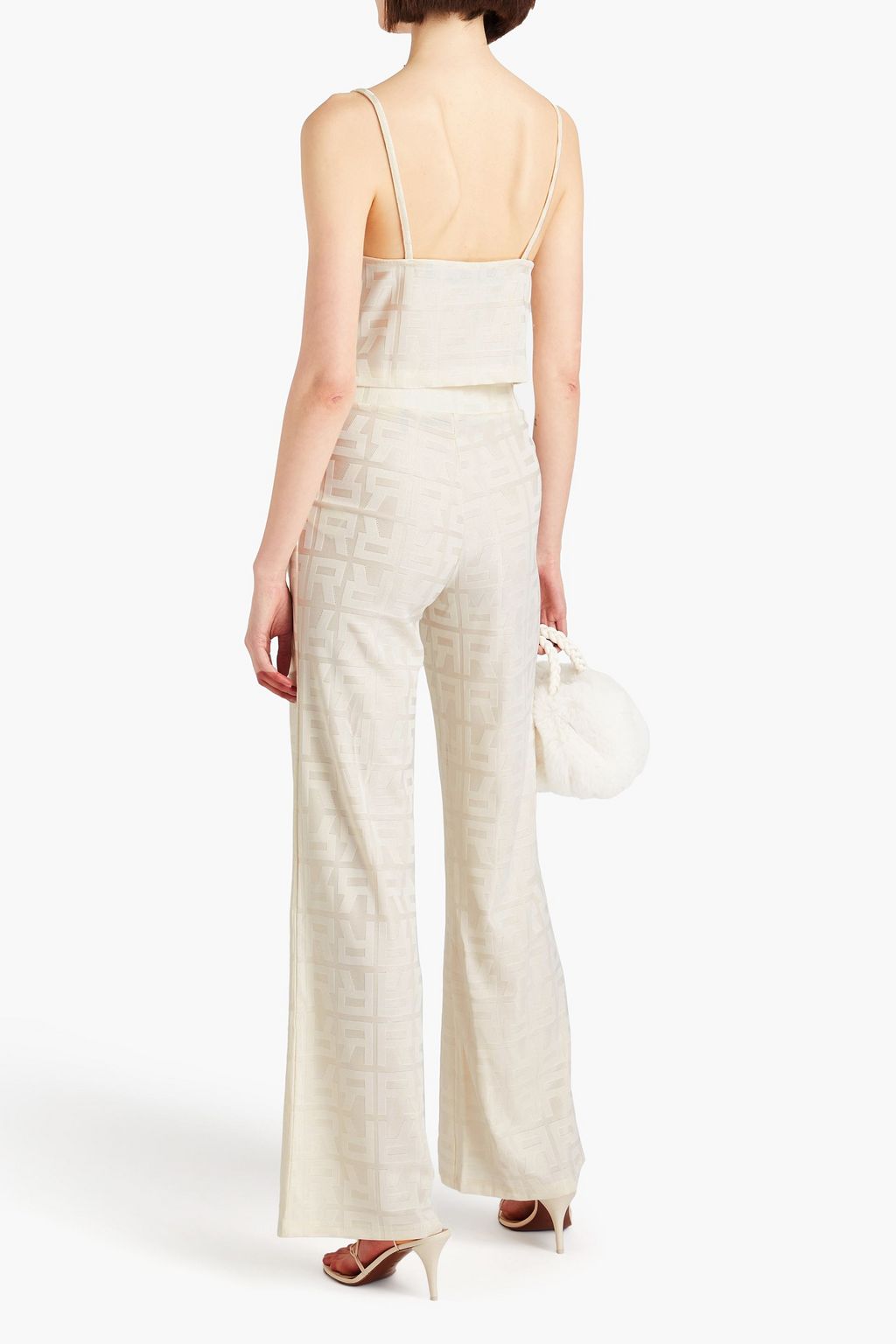 ROTATE BIRGER CHRISTENSEN 자카드 니트 크롭 탱크탑