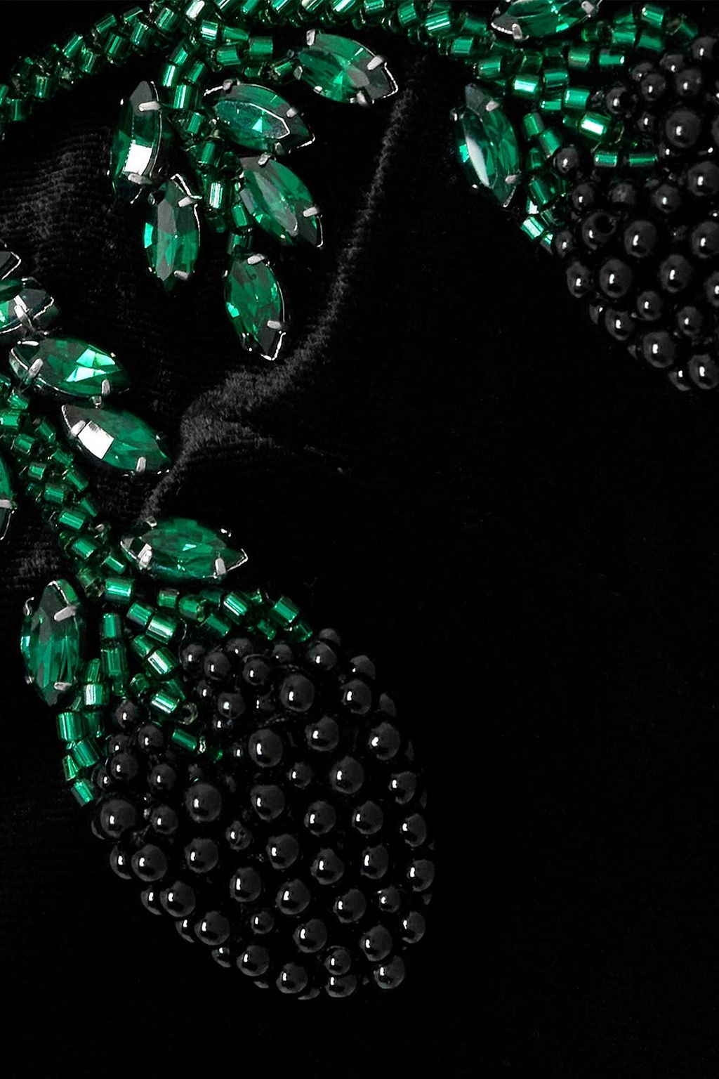 BALMAIN Embellished velvet mini dress