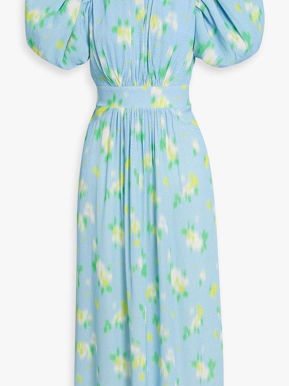 printed jacquard midi dress