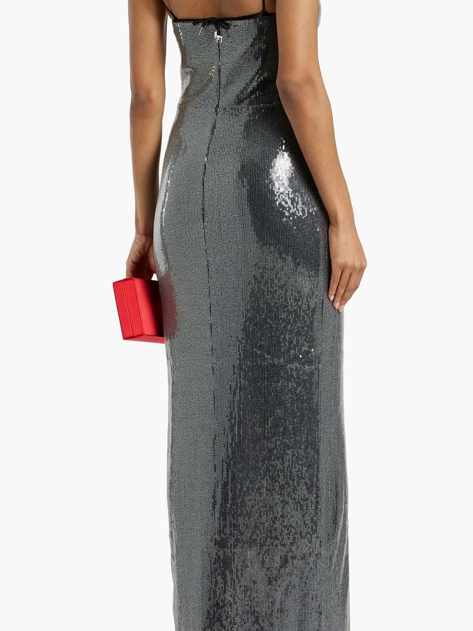 sequined tulle gown