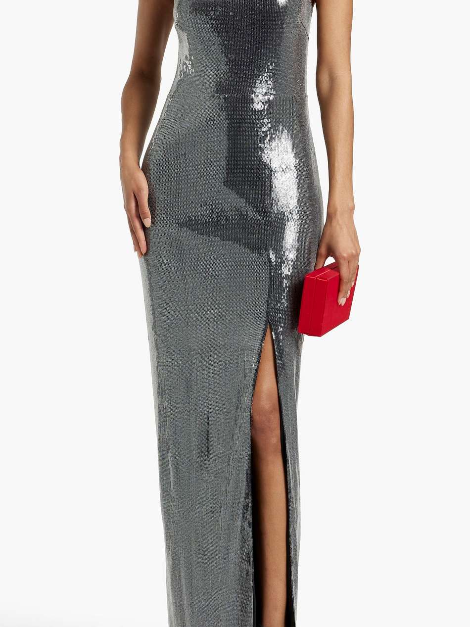 sequined tulle gown
