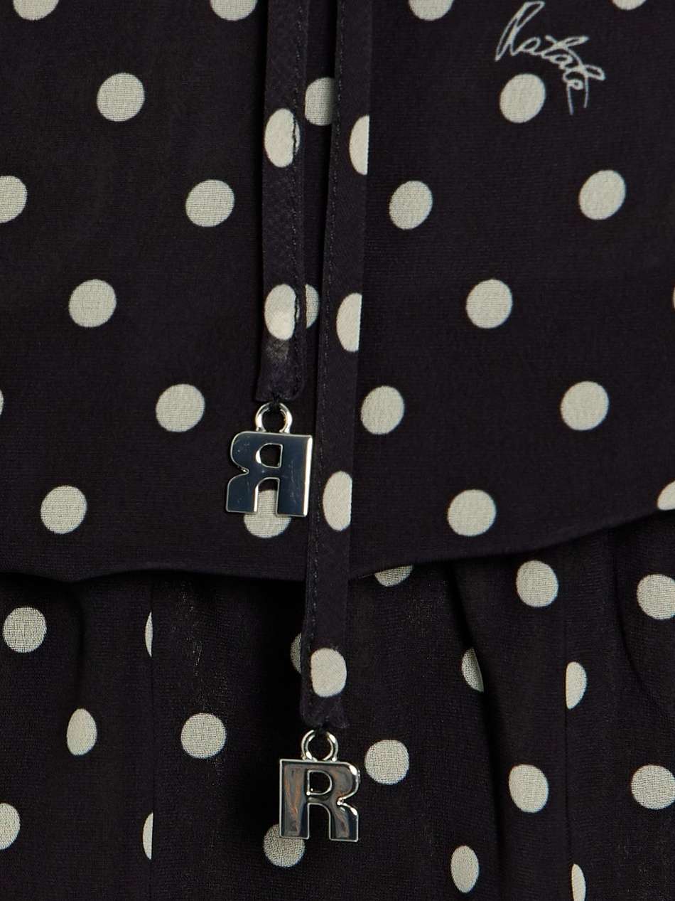 polka-dot chiffon mini dress