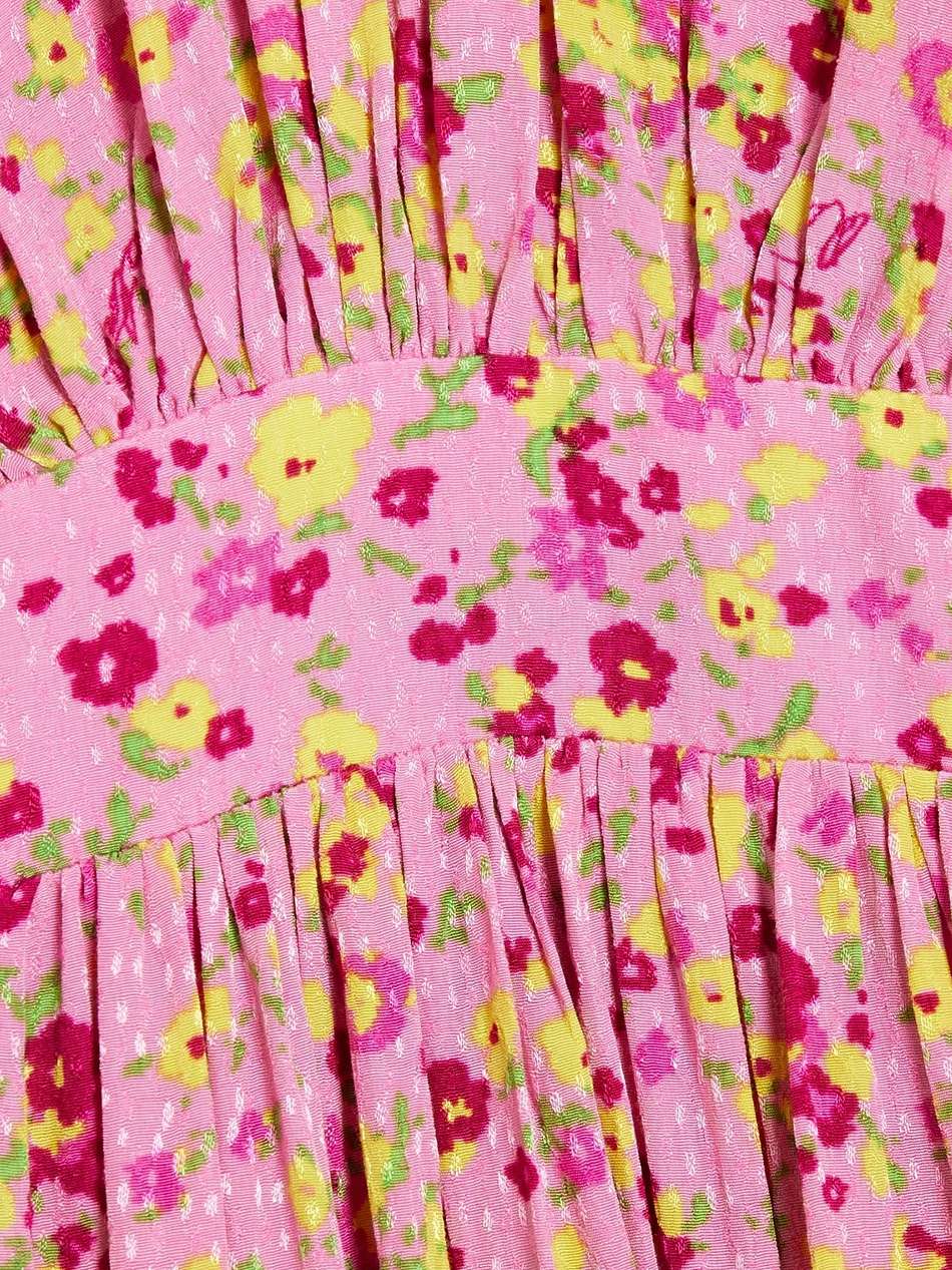 floral-print jacquard midi dress