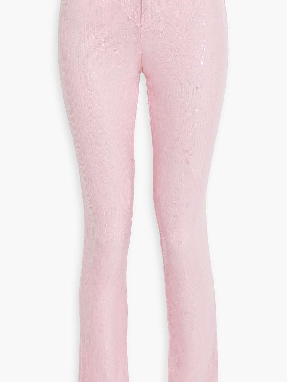 amalini sequined satin skinny pants