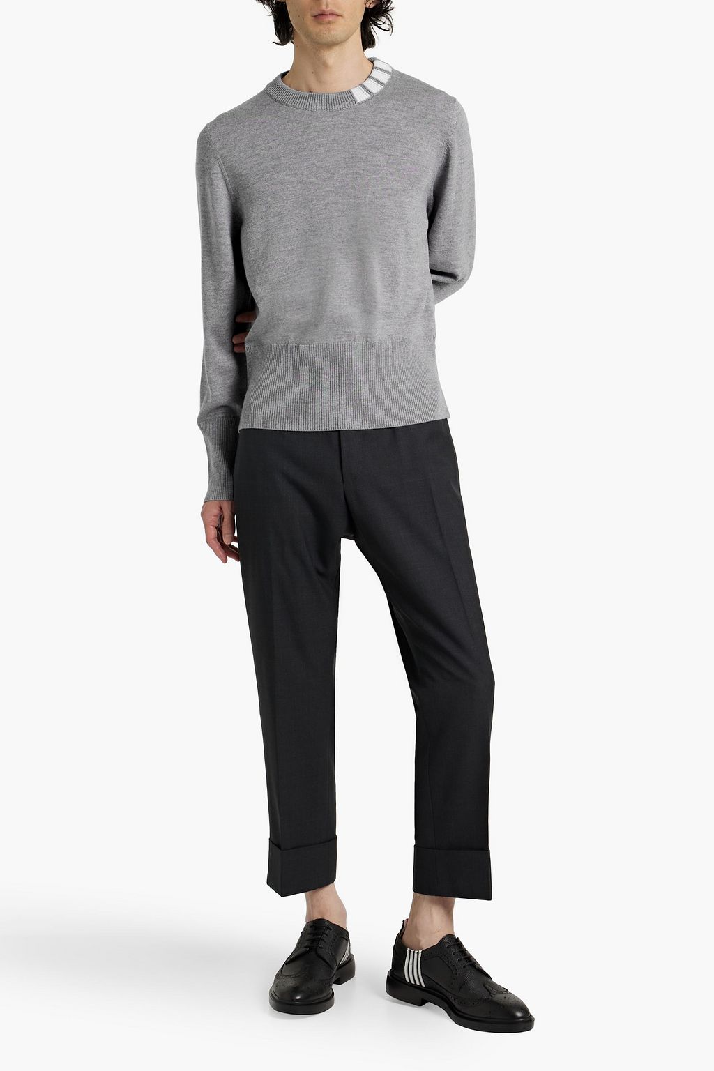 THOM BROWNE كنزة رياضية من صوف الميرينو