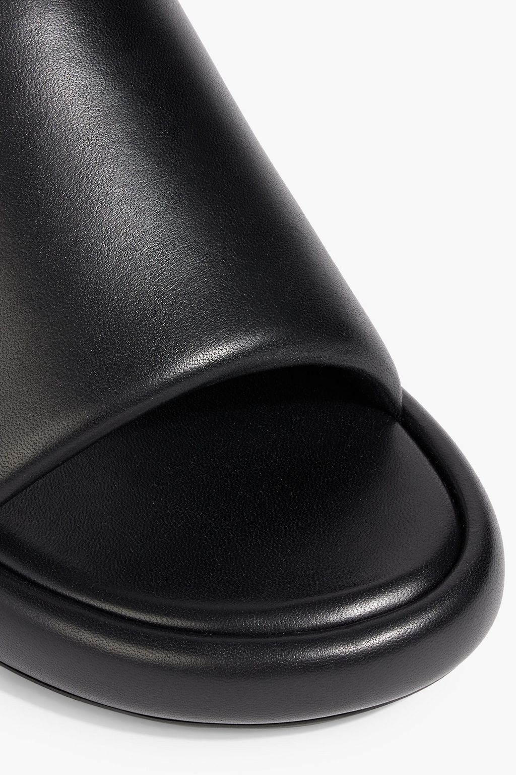 BALENCIAGA Rise padded leather wedge mules