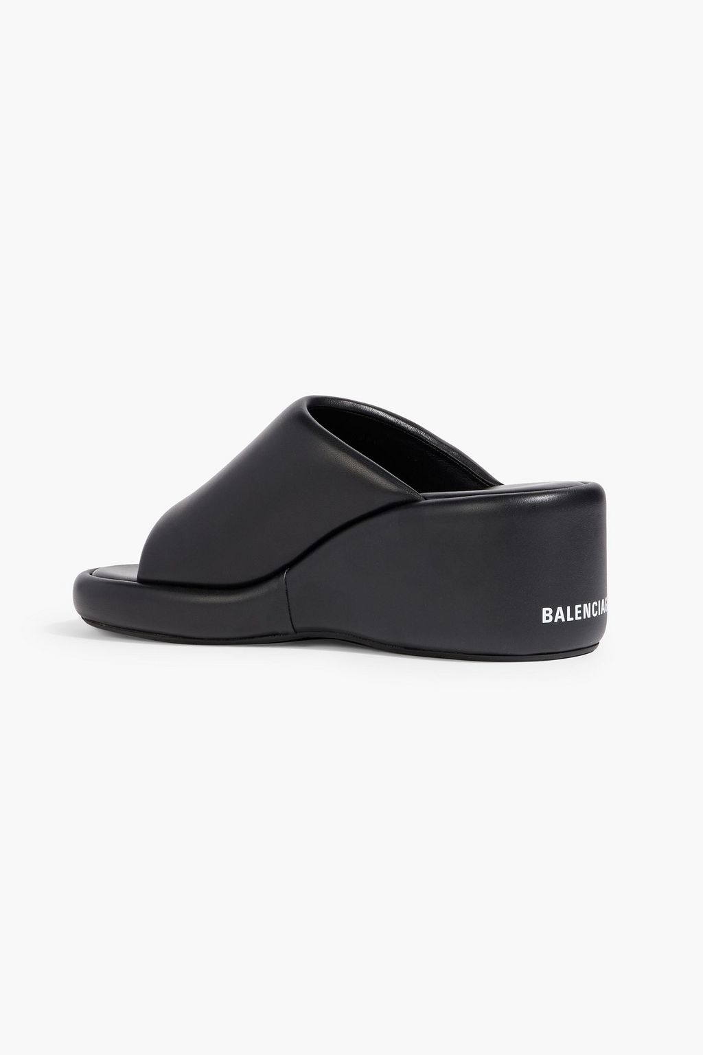BALENCIAGA Rise padded leather wedge mules