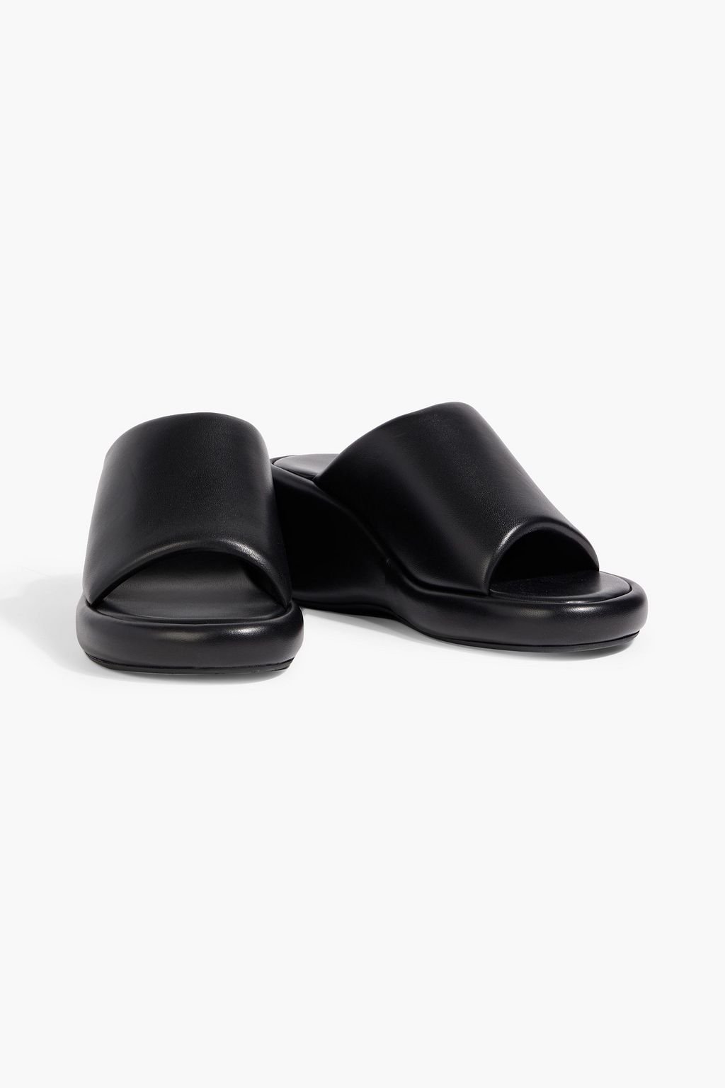 BALENCIAGA Rise padded leather wedge mules