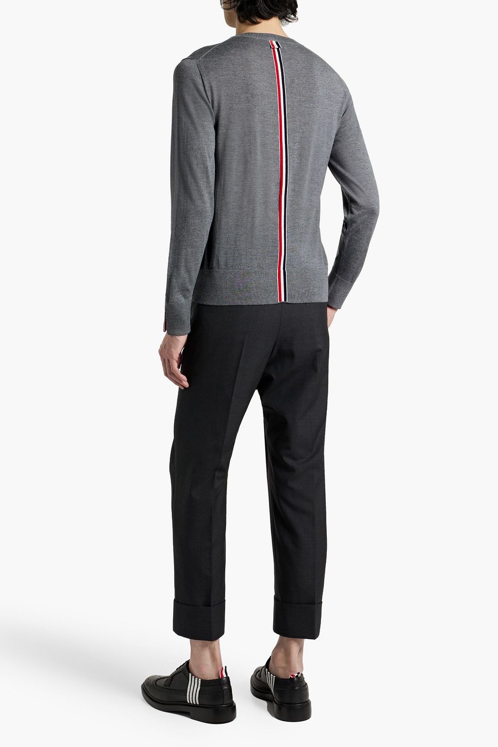 THOM BROWNE Striped wool sweater