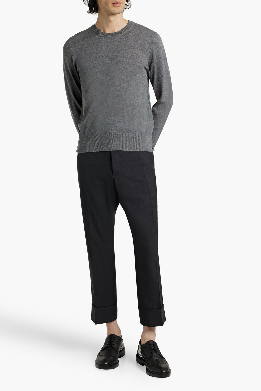 THOM BROWNE Striped wool sweater