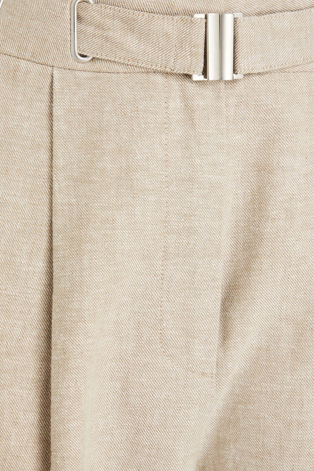 REMAIN BIRGER CHRISTENSEN Belted linen and cotton-blend twill wide-leg pants