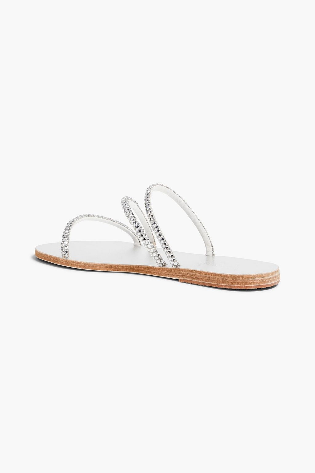 ANCIENT GREEK SANDALS صندل "بوليتيمي" من الجلد ومزين بالكريستال
