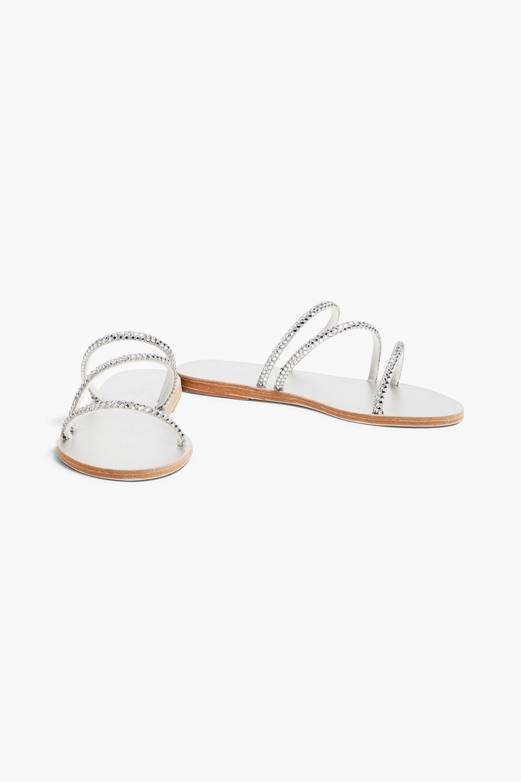 ANCIENT GREEK SANDALS صندل "بوليتيمي" من الجلد ومزين بالكريستال