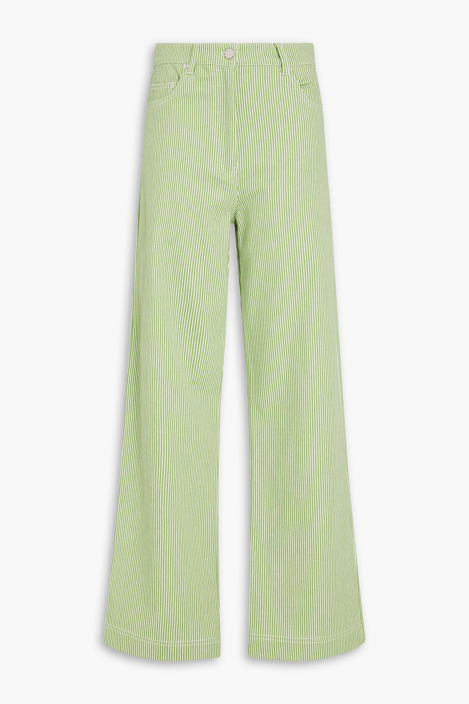 Lymma striped cotton-blend straight-leg pants