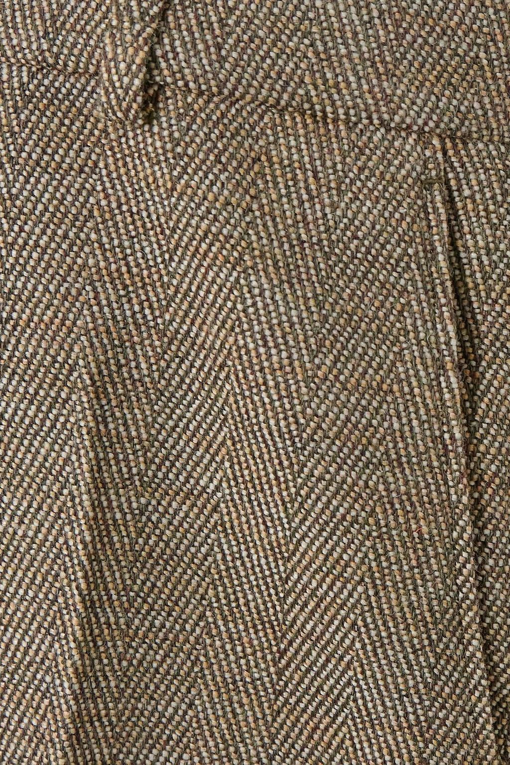 STELLA MCCARTNEY Herringbone wool-blend wide-leg pants