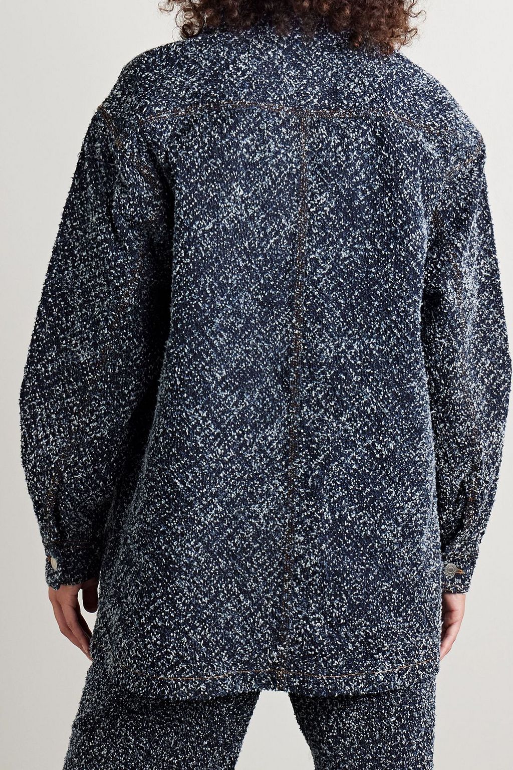 STELLA MCCARTNEY Oversized bouclé-denim shirt
