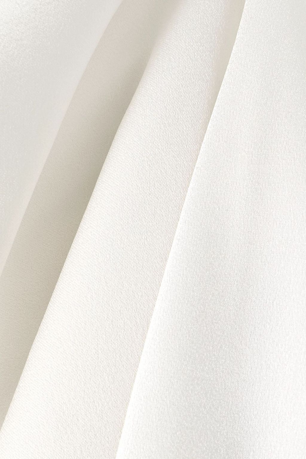 STELLA MCCARTNEY Tasseled draped satin-crepe blouse