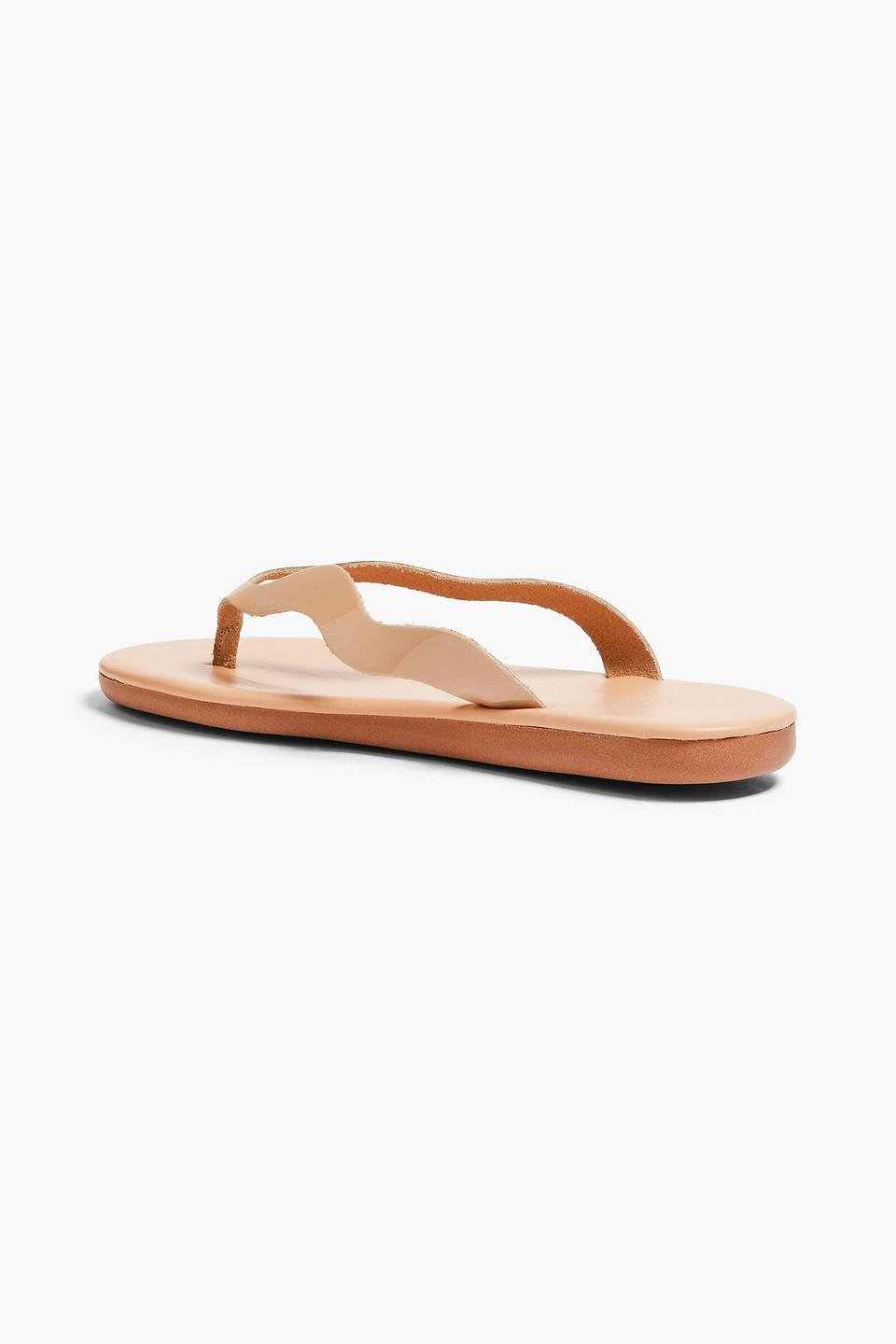 Shop Ancient Greek Sandals Laconia Patent-leather Sandals In Neutral