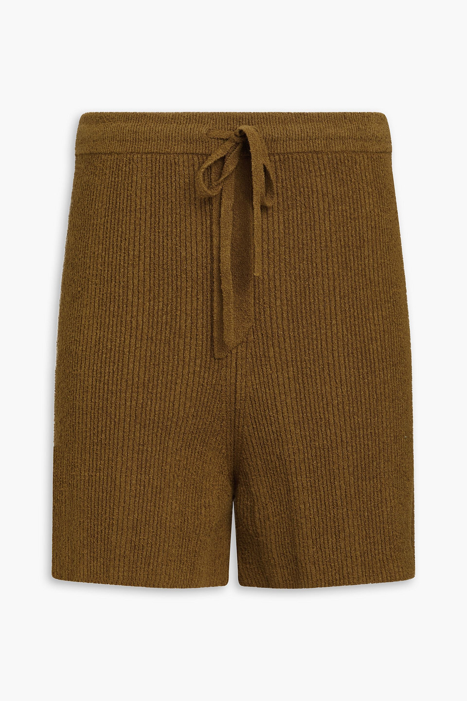 Nanushka Bronte Cotton-blend Chenille Drawstring Shorts In Brown