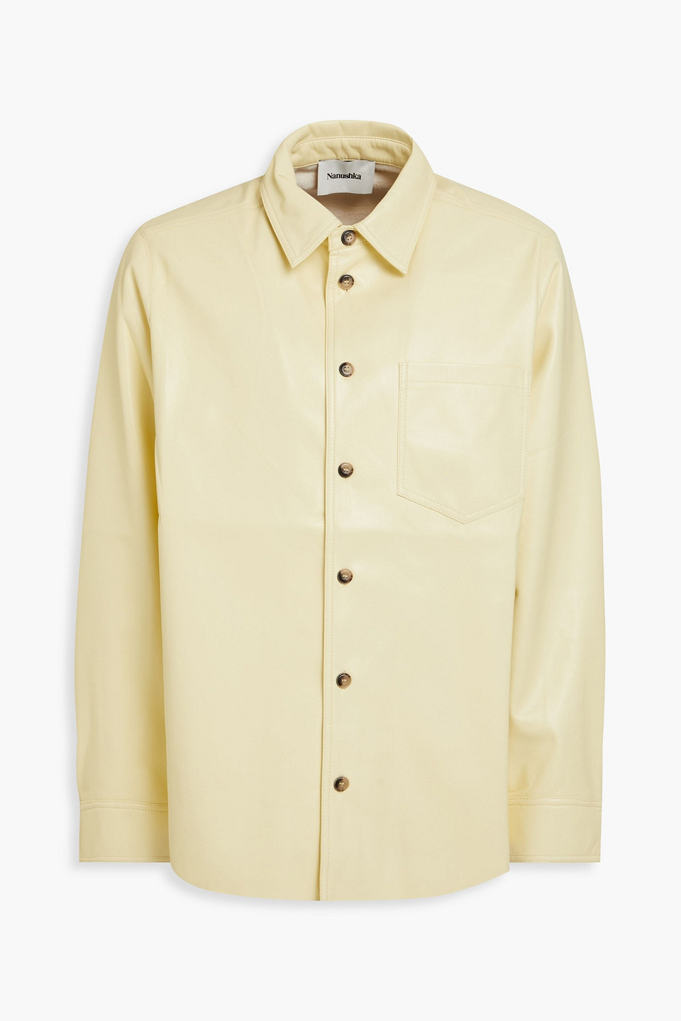 Nanushka Josia Okobor™ Shirt In Pastel Yellow