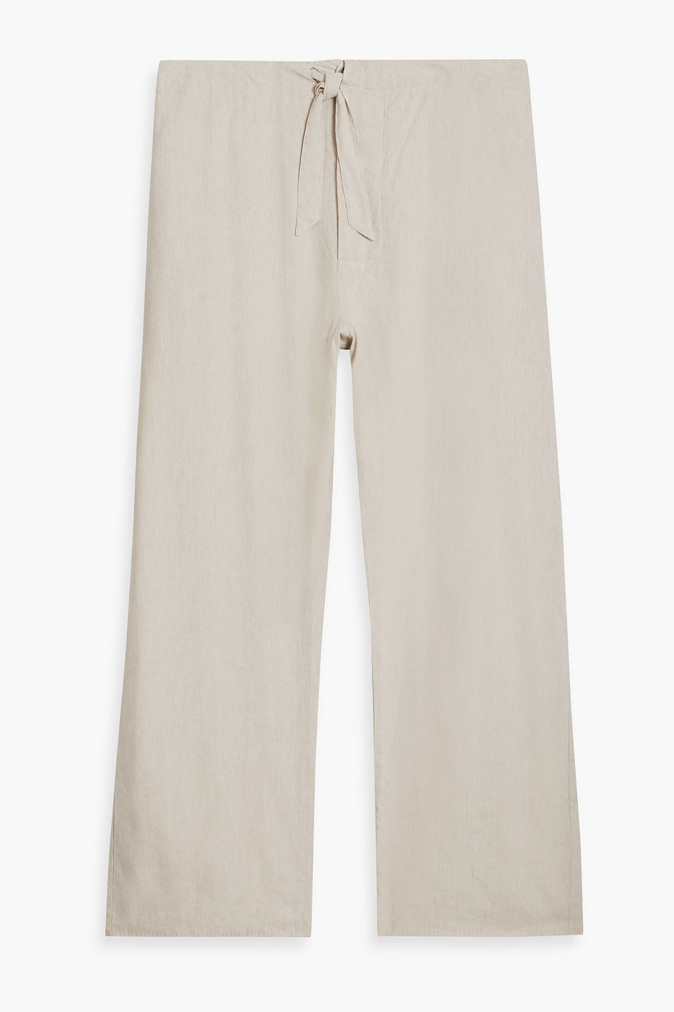 maison margiela - linen and cupro-blend pants - gray - it 48