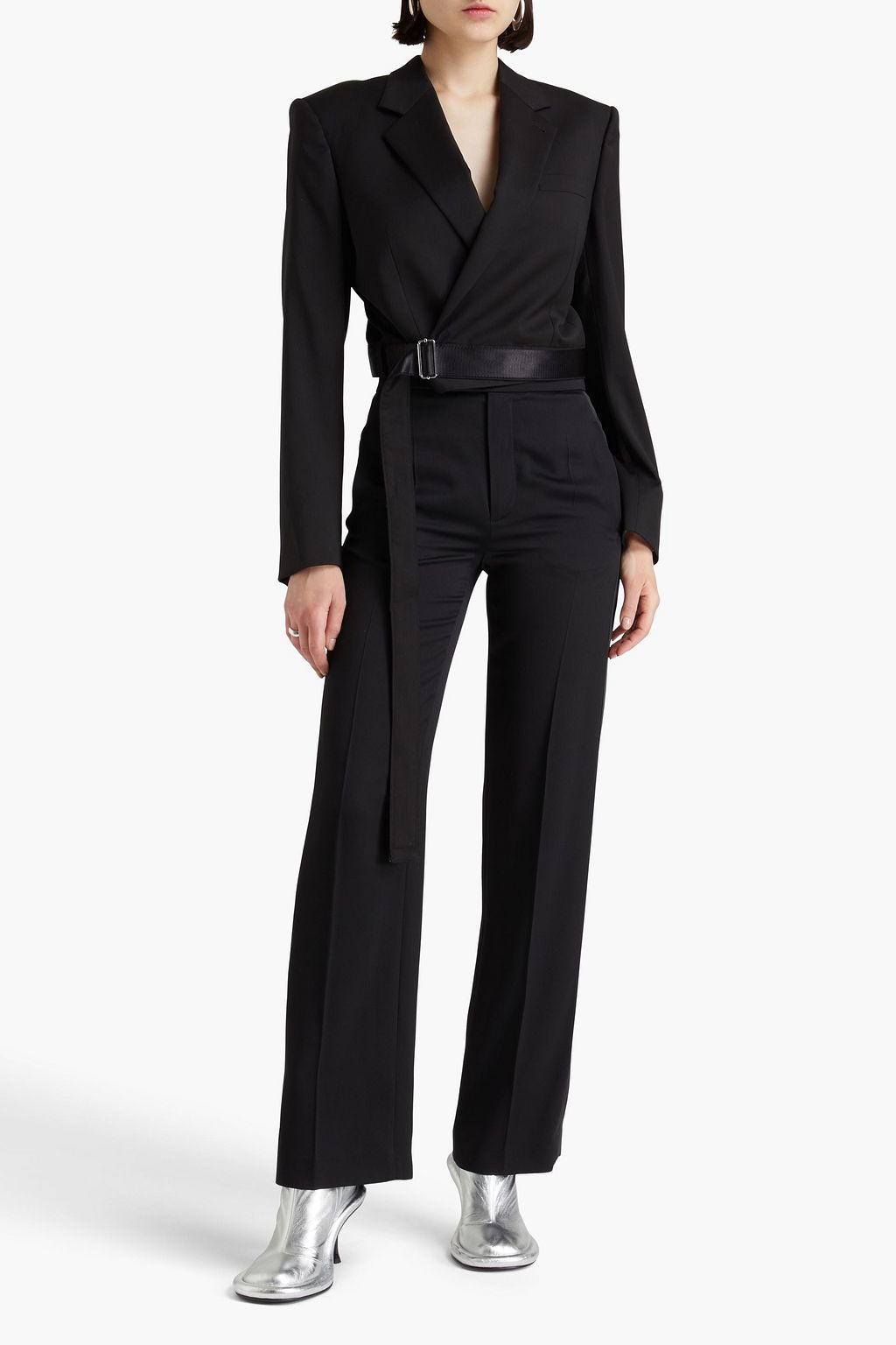 HELMUT LANG بليزر قصير مصنوع من الصوف