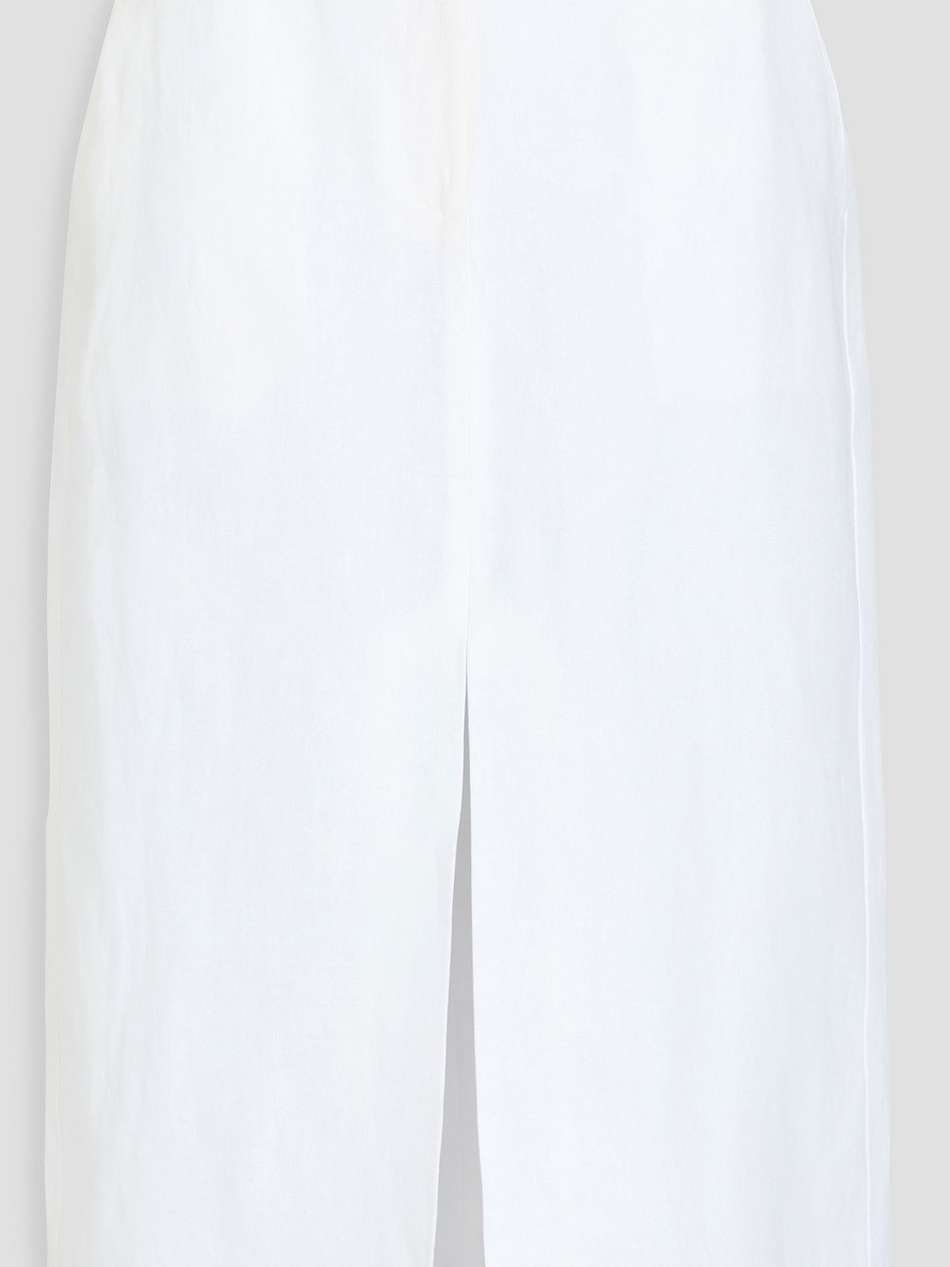 linen midi skirt