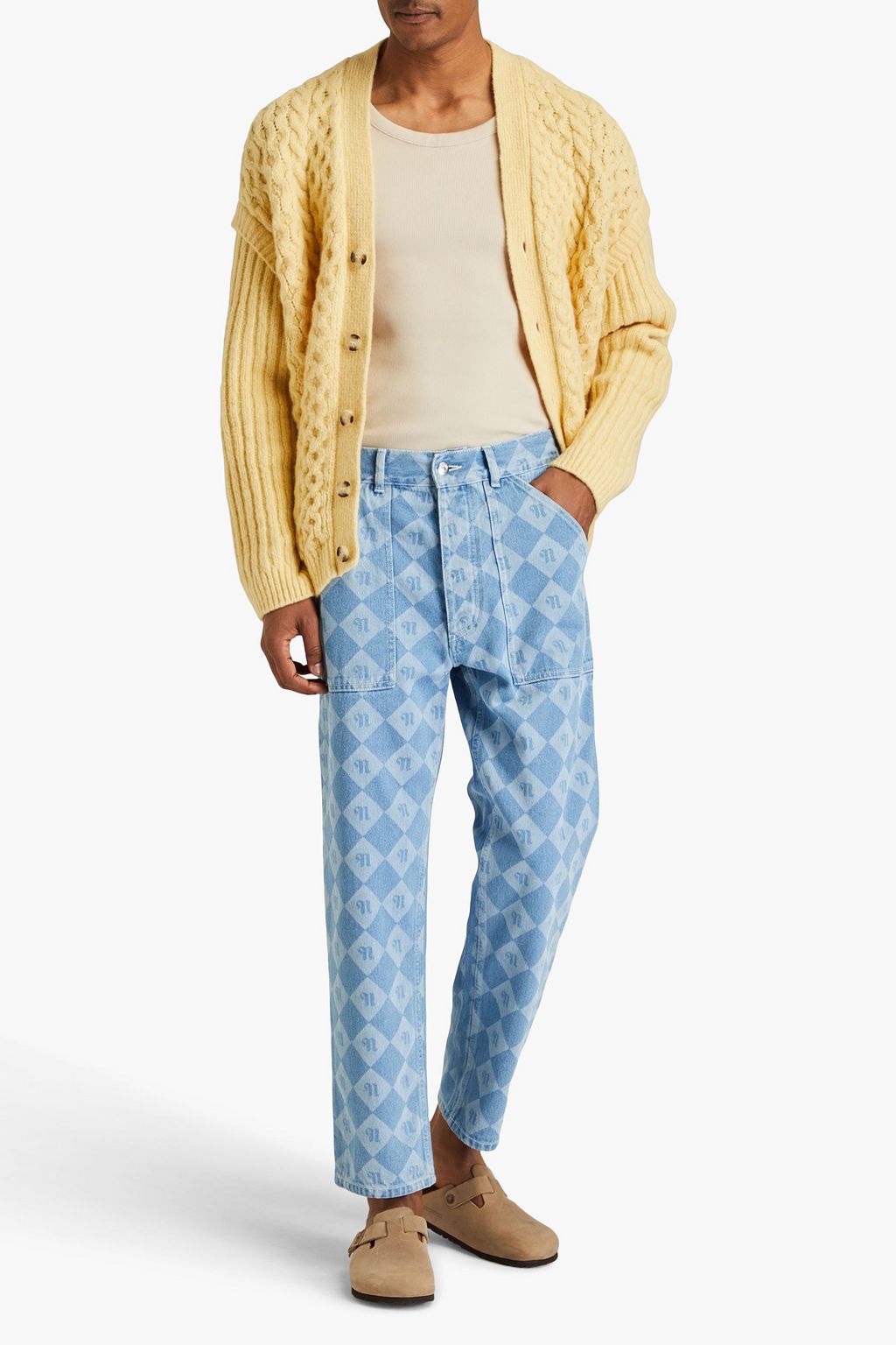 NANUSHKA Jasper logo-print denim jeans