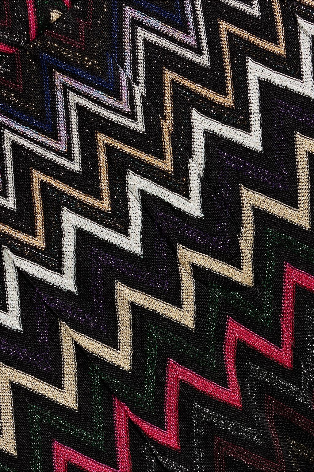 MISSONI Metallic crochet-knit flared pants