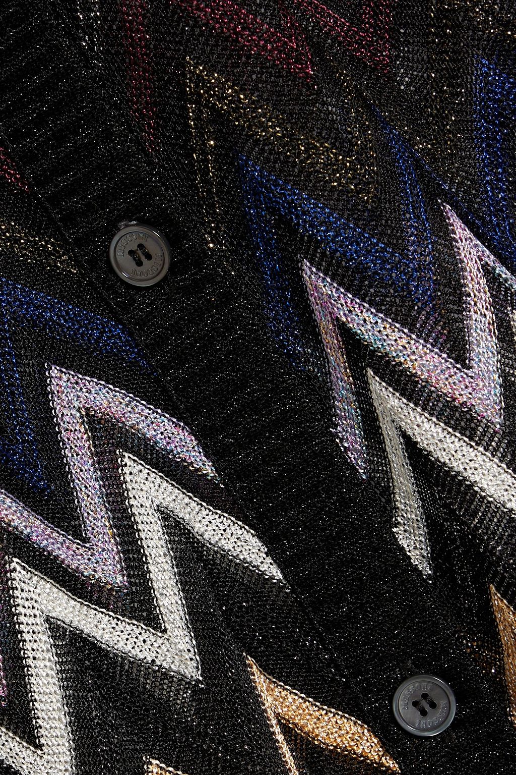 MISSONI 메탈릭 크로셰 니트 카디건