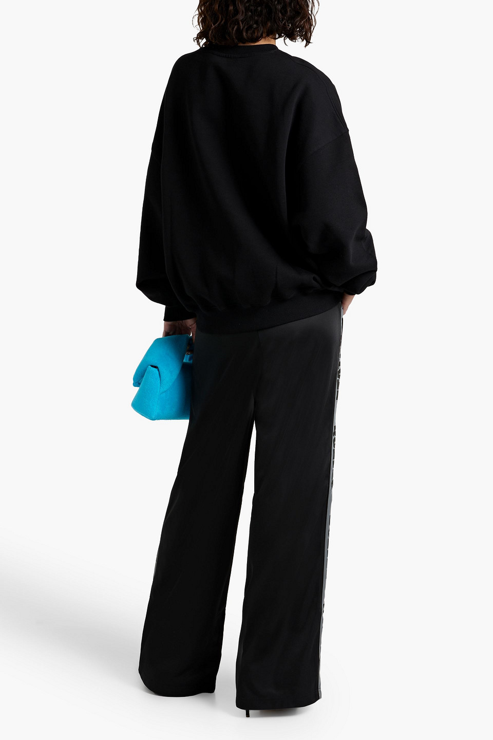 Rotate Birger Christensen Wide Pants With Sequins. In Black