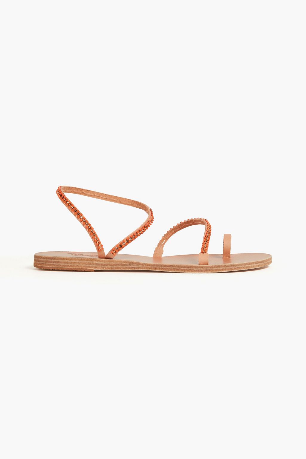 ANCIENT GREEK SANDALS Aplie bead embellished leather sandals THE OUTNET