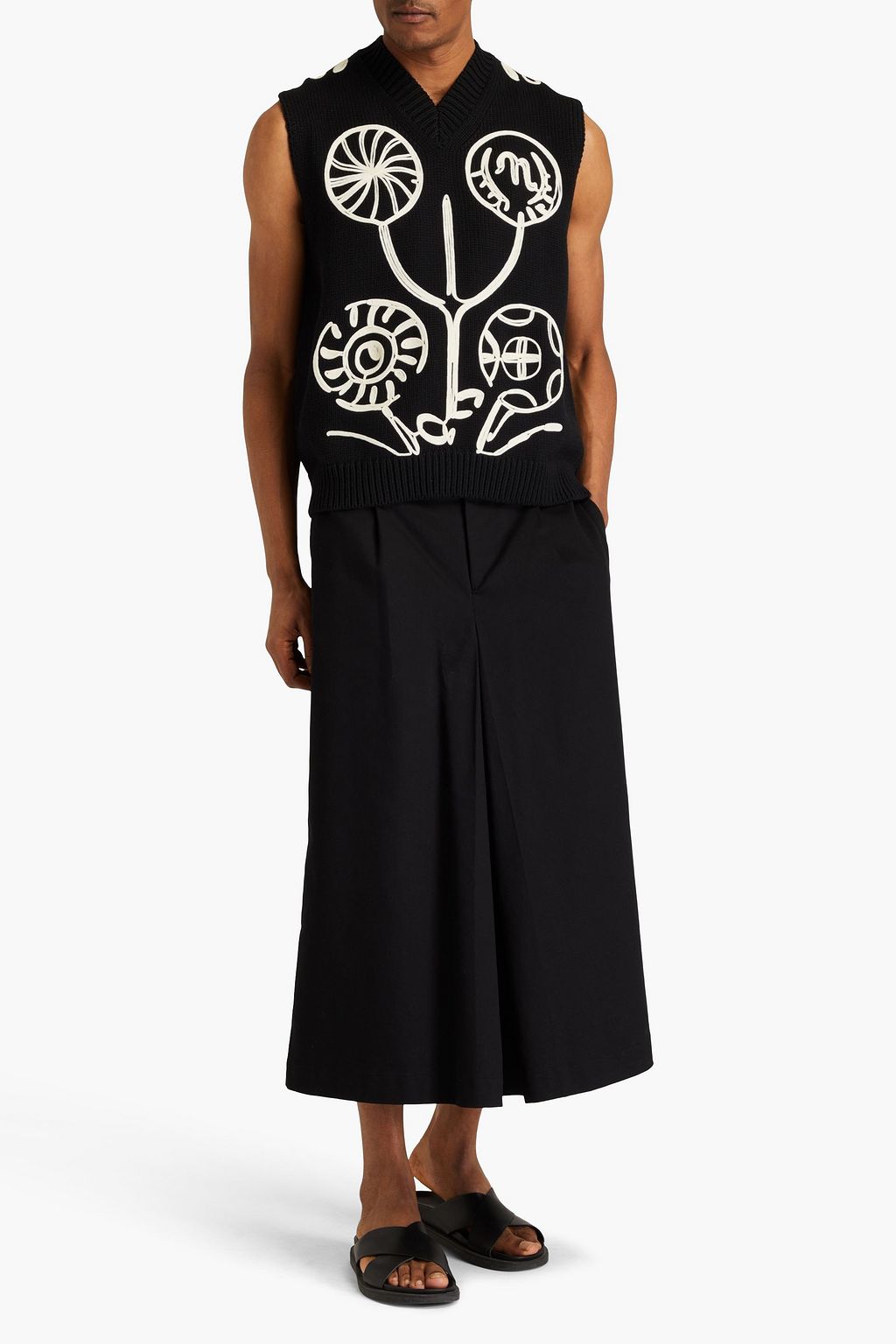 NANUSHKA Josias embroidered cotton vest