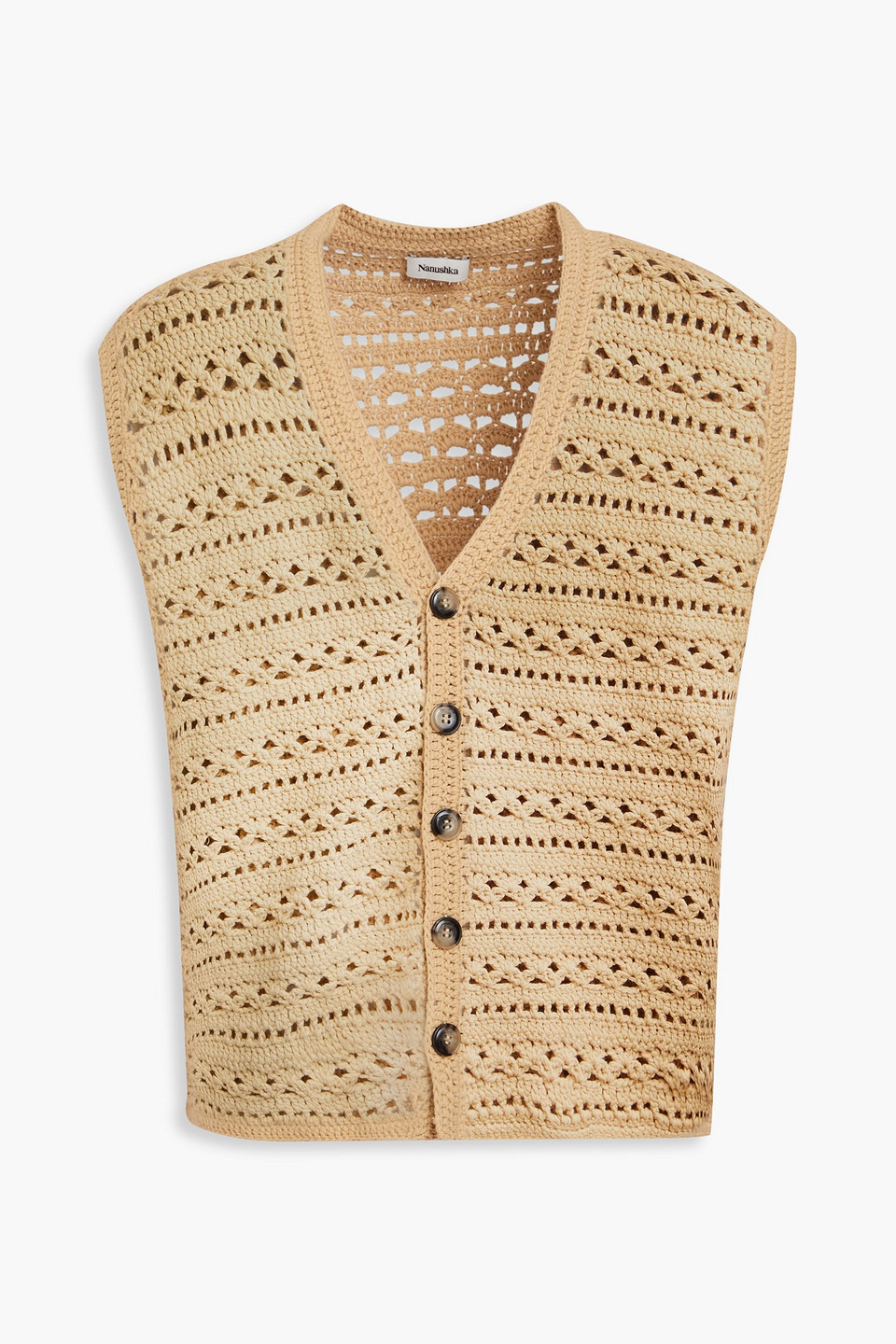 Andor crochet-knit cotton-blend vest