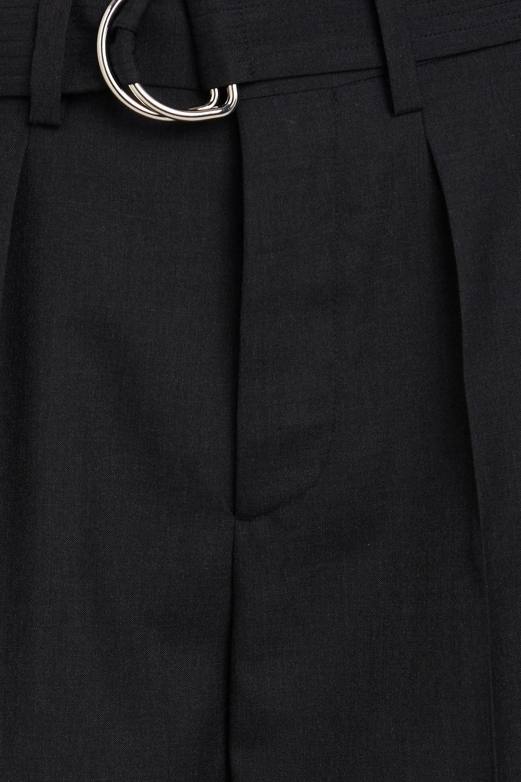 NANUSHKA Bento belted pleated grain de poudre pants