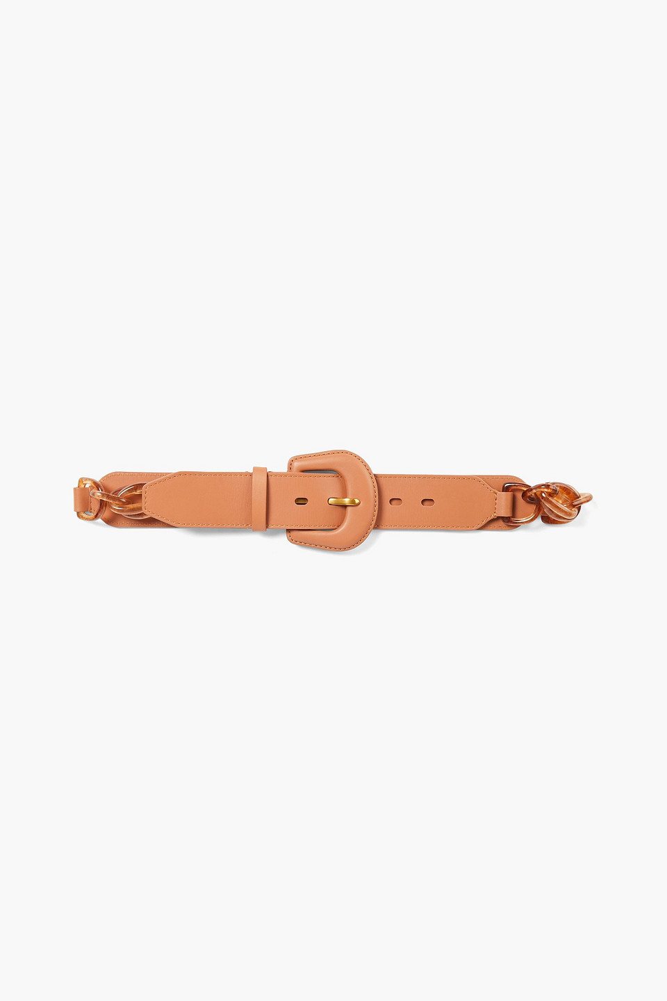 Zimmermann Chain-embellished Leather Belt In Brown