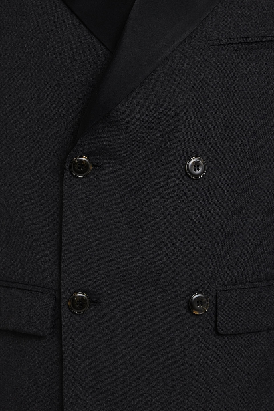 Nanushka Double-breasted Suit Jacket In Charcoal