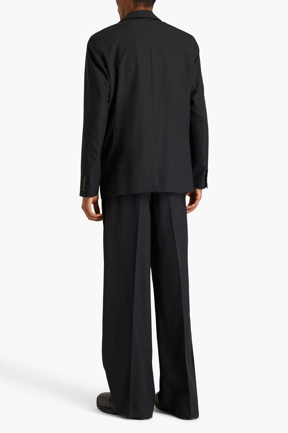 Nanushka Double-breasted Suit Jacket In Charcoal