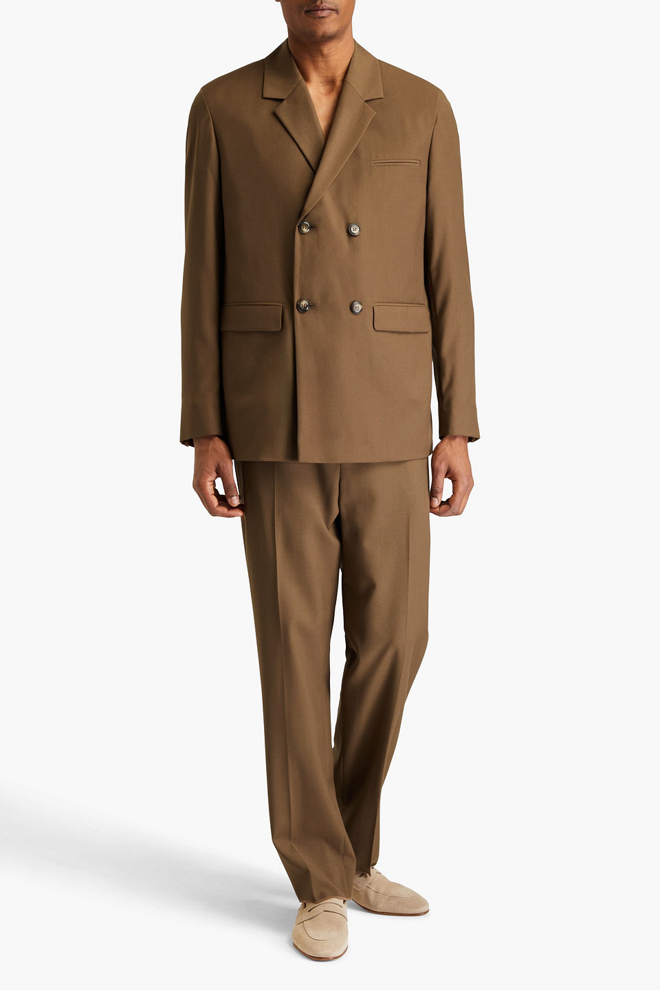 Nanushka Renan Woven Suit Jacket In Light Brown