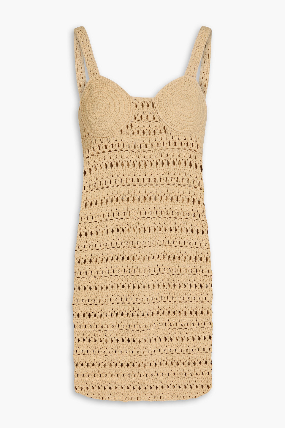 Maressa crocheted cotton-blend mini dress