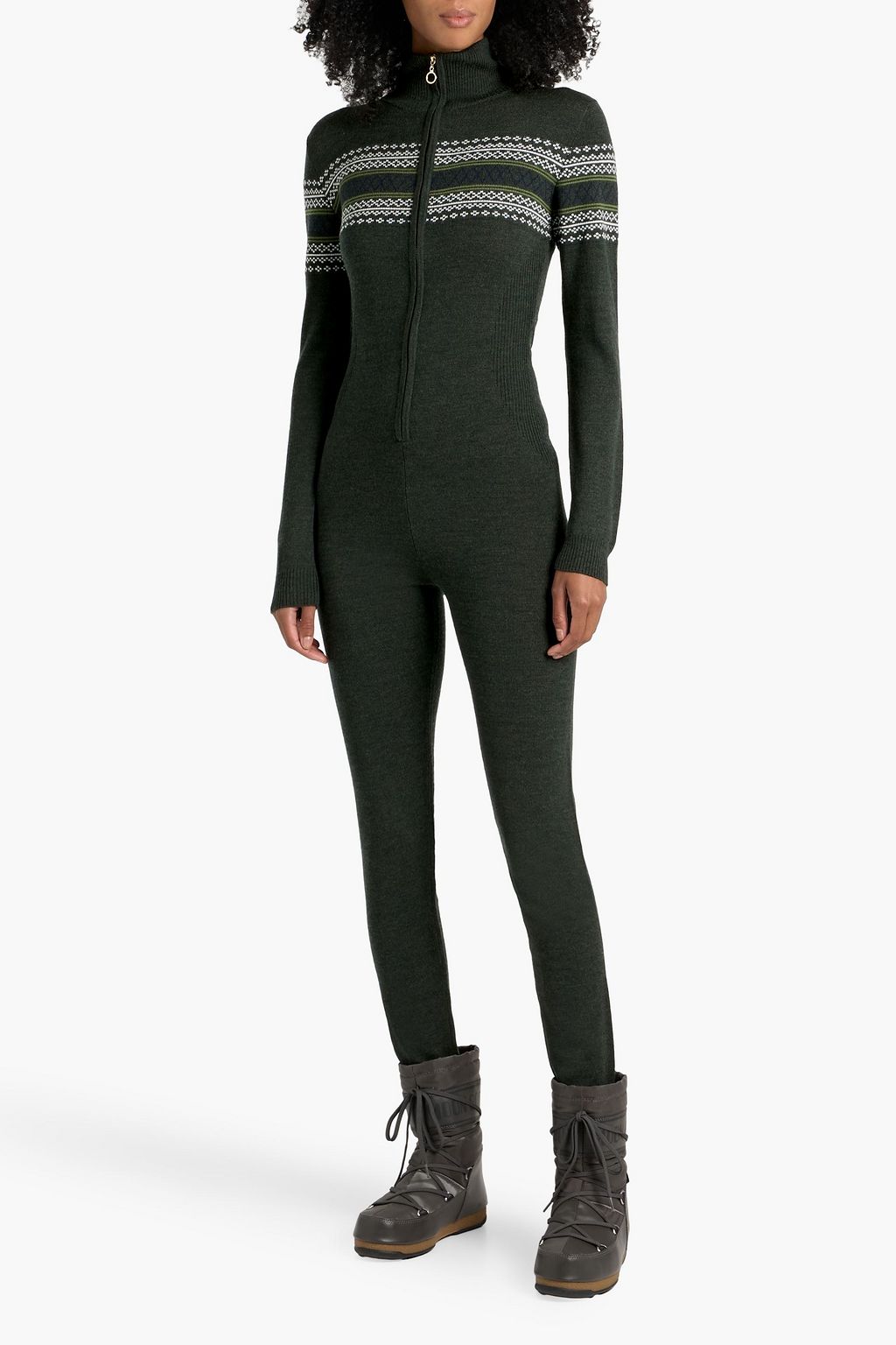 WE NORWEGIANS Jumpsuit „Signature“ aus Merinowolle mit Fair-Isle-Muster