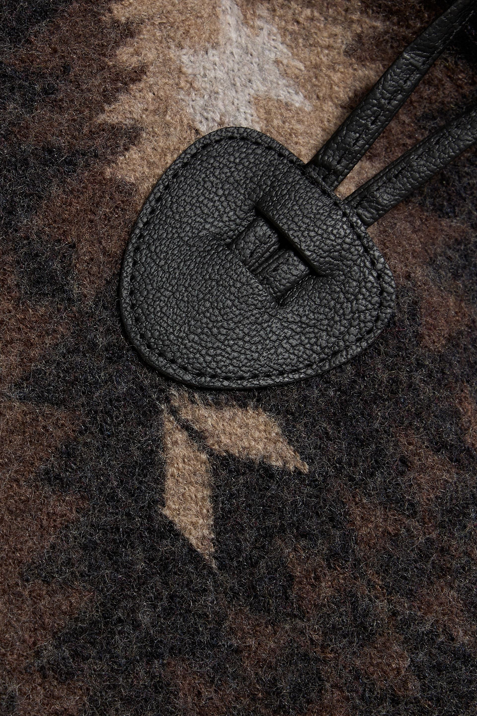 We Norwegians Hovden Belted Leather-trimmed Wool Vest In Multi