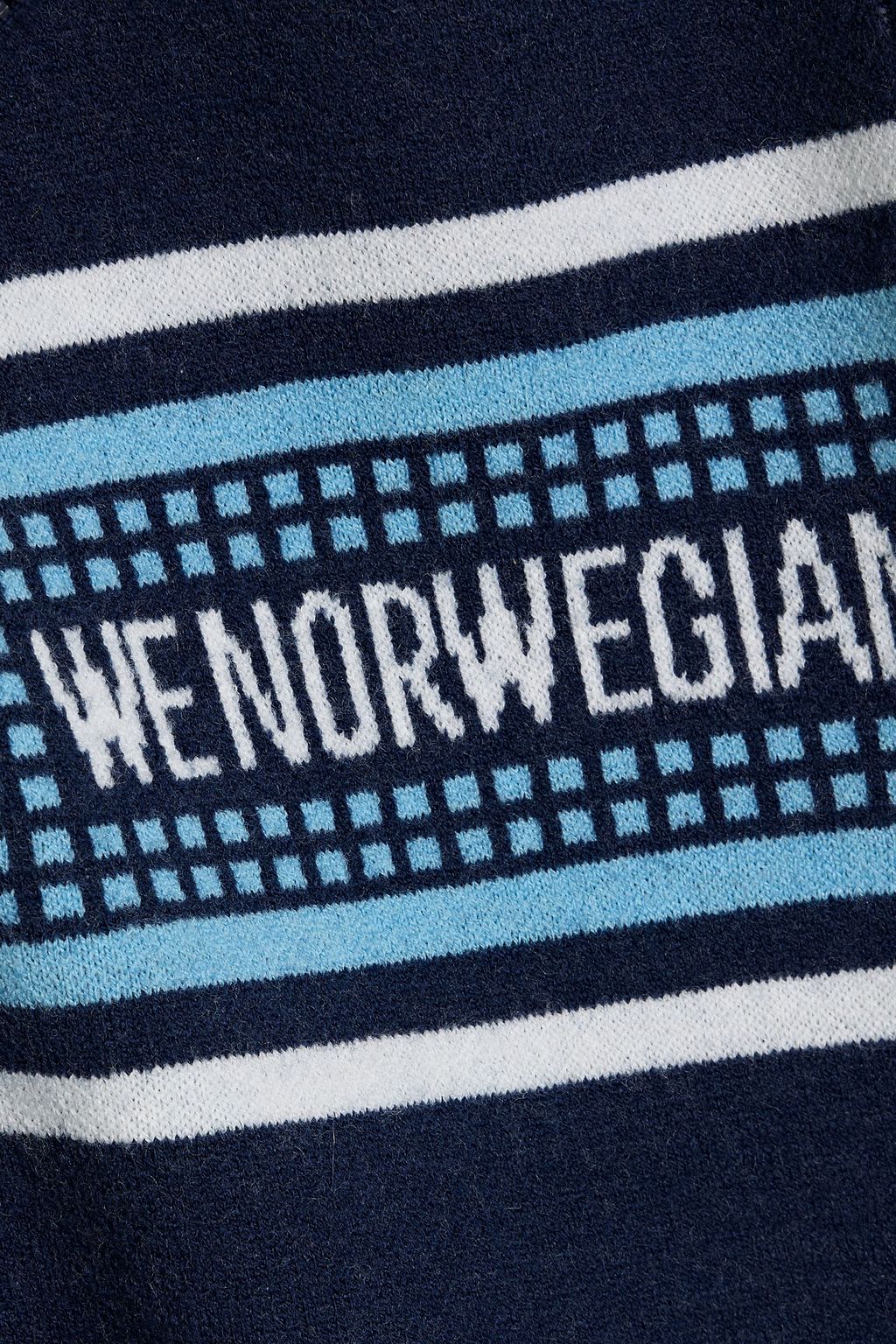 WE NORWEGIANS Stryn jacquard-knit merino wool-blend half-zip sweater